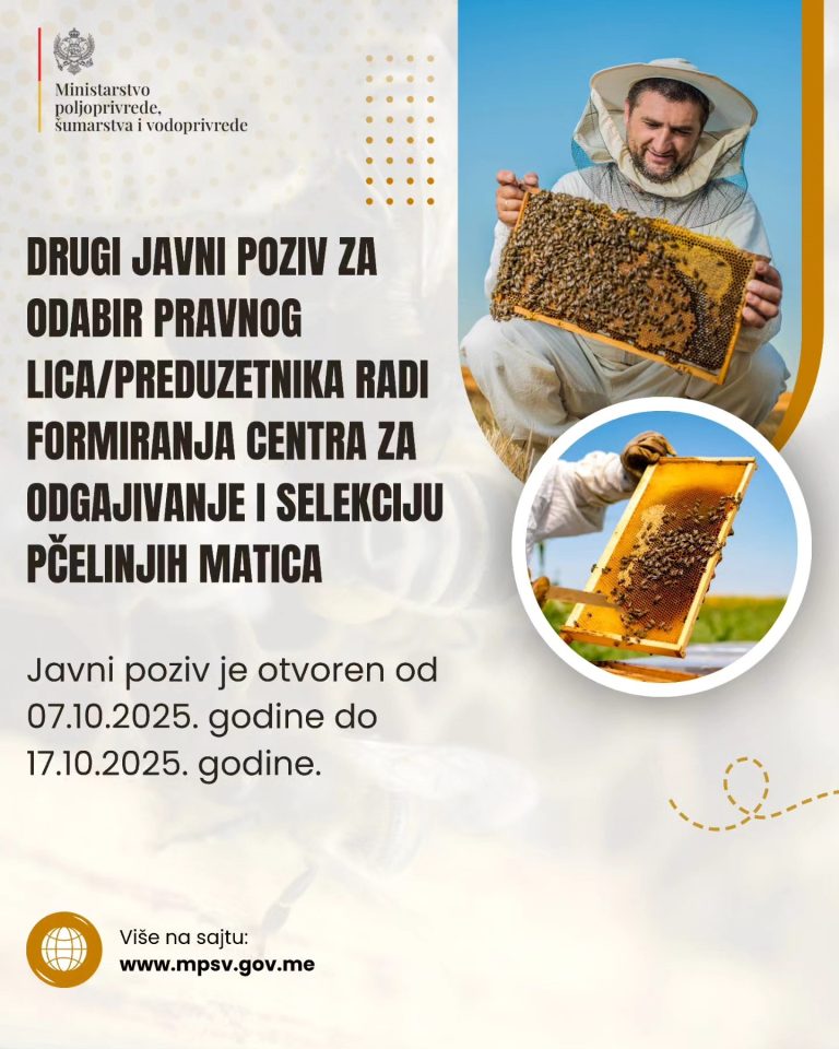 Thirrja e Dytë Publike për përzgjedhjen e personit juridik/ndërmarrësit për dhënien në përdorim të bletarisë në pronësi të Ministrisë së Bujqësisë, Pylltarisë dhe Menaxhimit të Ujërave